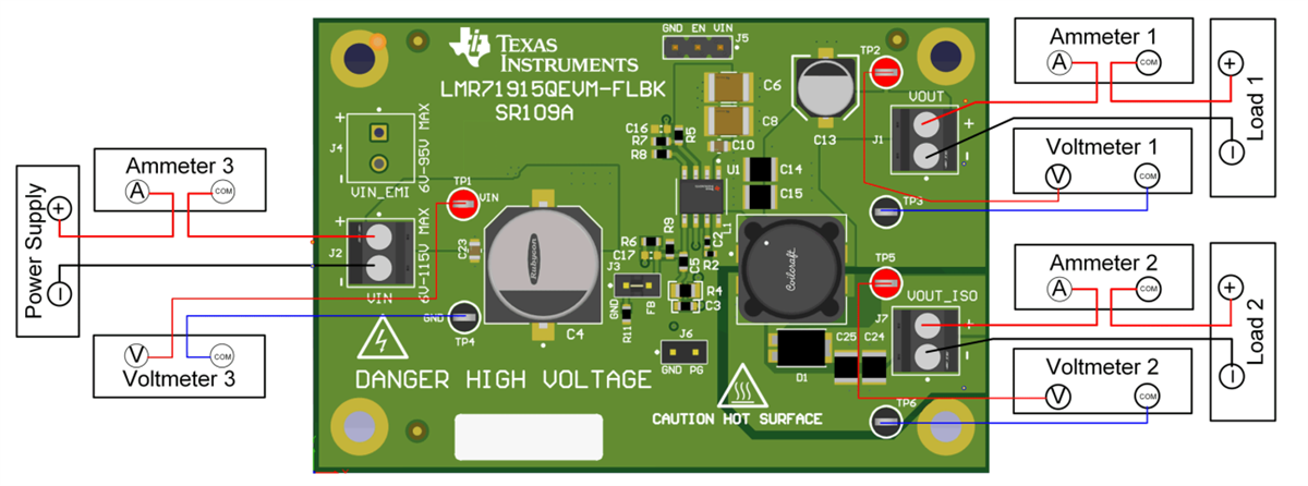 ロケーション回路 - Texas Instruments LMR71915EVM-FLBK Fly-Buck™ コンバータ評価モジュール